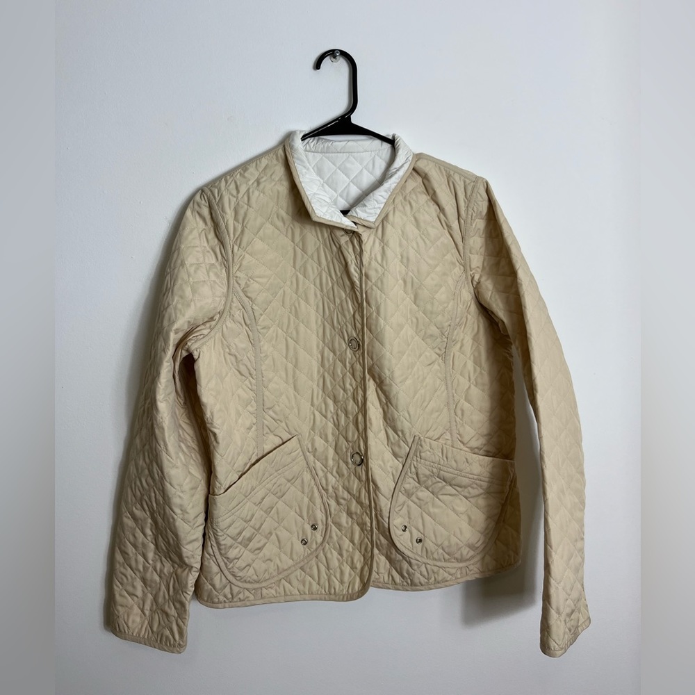 Vintage Reversible Quilted Snap Button Jacket Sz‎ M